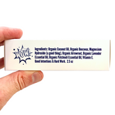 Defense Bar Ingredients Coconut oil, beeswax, vitaminE